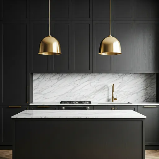 Cocina monocromática de lujo — Residencia No. 12